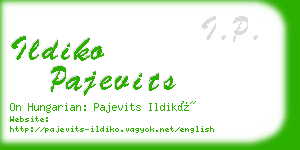 ildiko pajevits business card